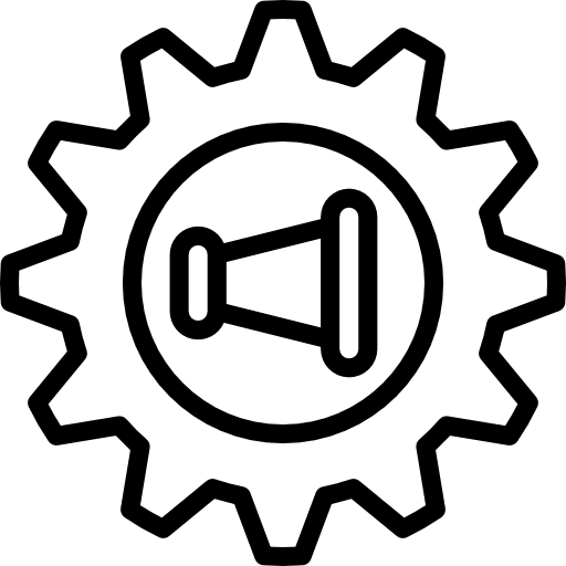 Management megaphone settings management icon