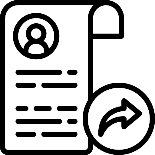 Resume files and folders curriculum vitae portfolio icon