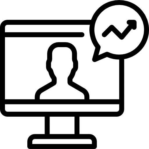 Video conference videocall men communications icon