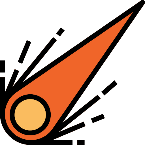 Comet space astronomy education icon