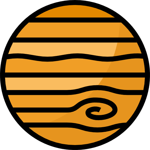 Jupiter planet education solar system icon Jupiter planet education solar system icon