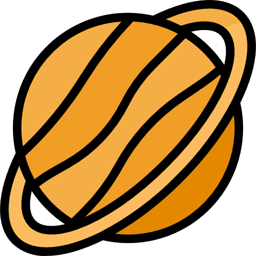 Saturn astronomy education solar system icon