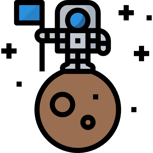 Conquer people astronaut moon icon Conquer people astronaut moon icon