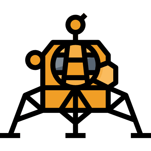 Lander science automobile lander icon Lander science automobile lander icon