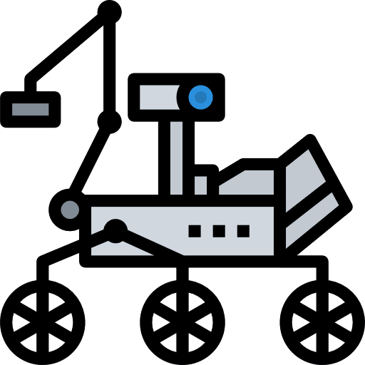 Moon rover electronics technology science icon Moon rover electronics technology science icon