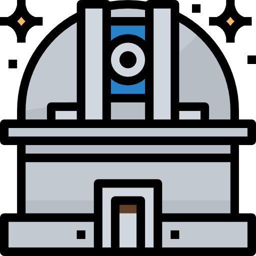 Observatory telescope space architecture and city icon Observatory telescope space architecture and city icon