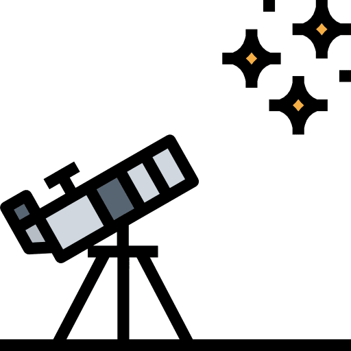 Telescope star electronics astrology icon Telescope star electronics astrology icon