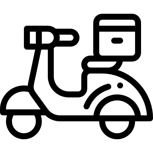 Motorbike restaurant shipping and delivery transportation icon Motorbike restaurant shipping and delivery transportation icon