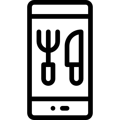 Order food deliver order food smartphone icon Order food deliver order food smartphone icon