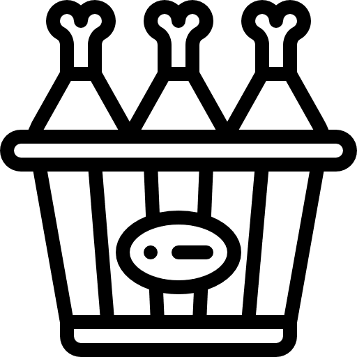 Chicken bucket fried chicken chicken fattening icon Chicken bucket fried chicken chicken fattening icon