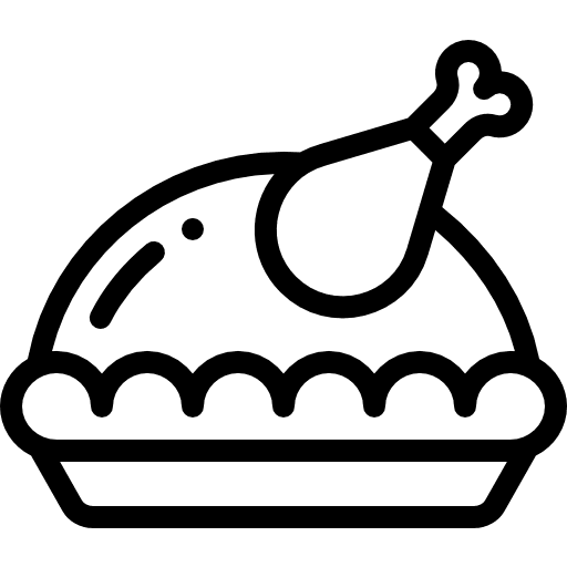 Chicken food and restaurant tray food icon Chicken food and restaurant tray food icon