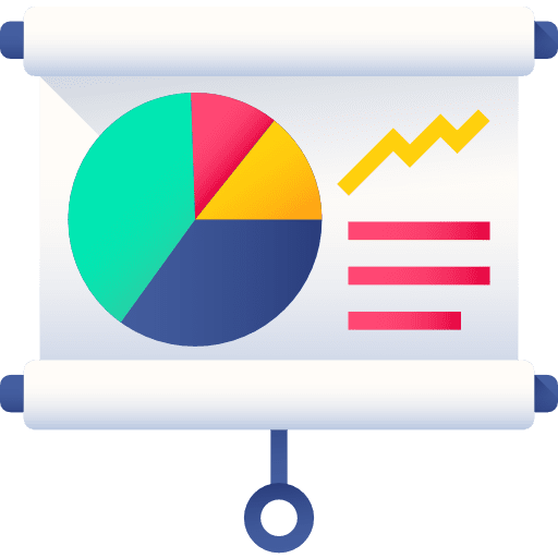 Presentation stats financial presentation icon