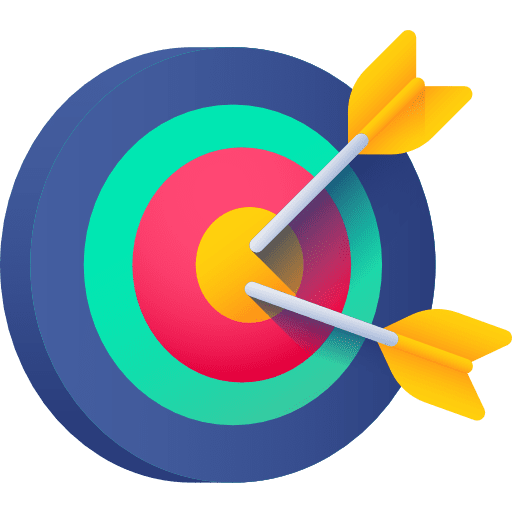 Target dart board seo and web target icon