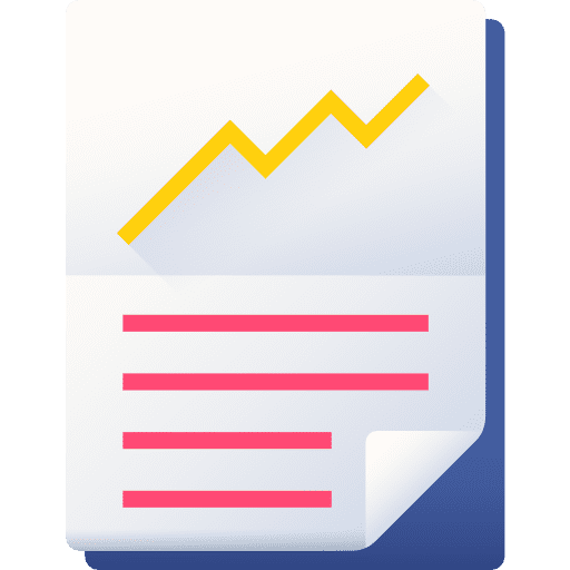 Analytics graphic business and finance profits icon