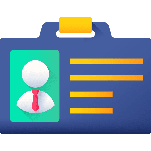 Id card business admission ui icon