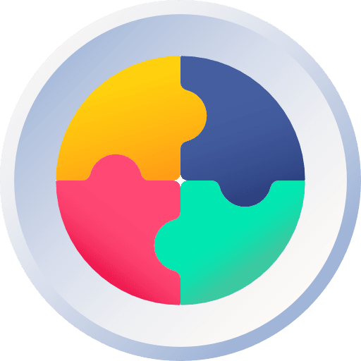 Puzzle jigsaw puzzle game company icon