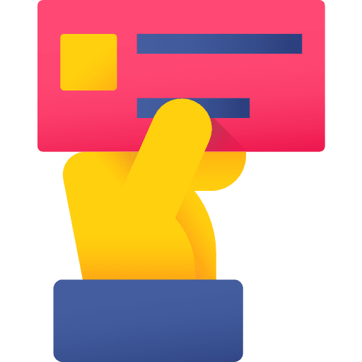 Business card identification identity id card icon