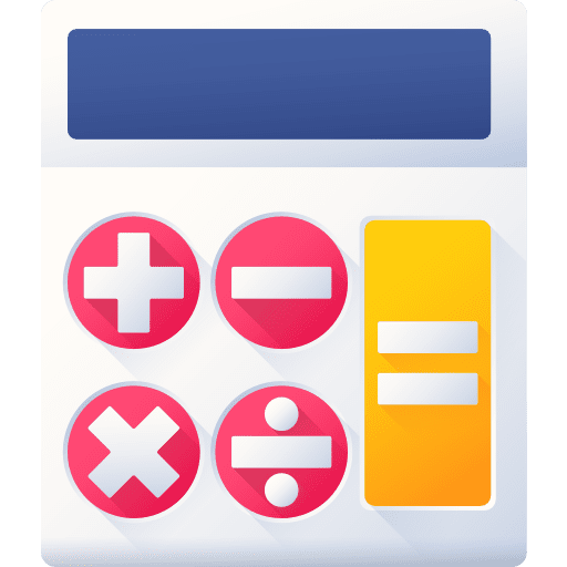 Calculator technological business and finance sings icon