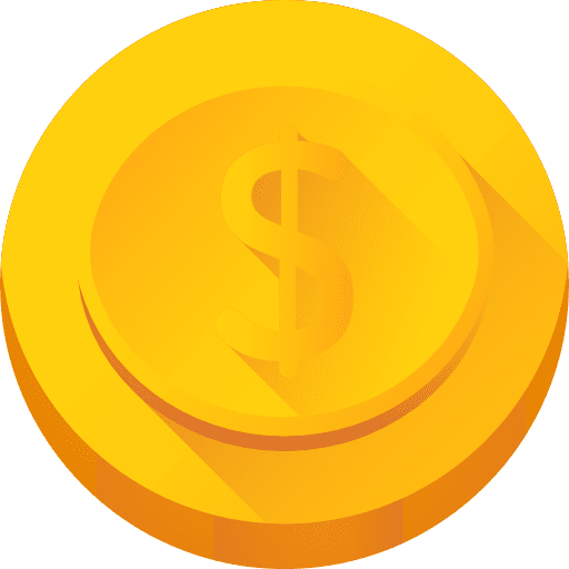 Coin currency dollar money icon