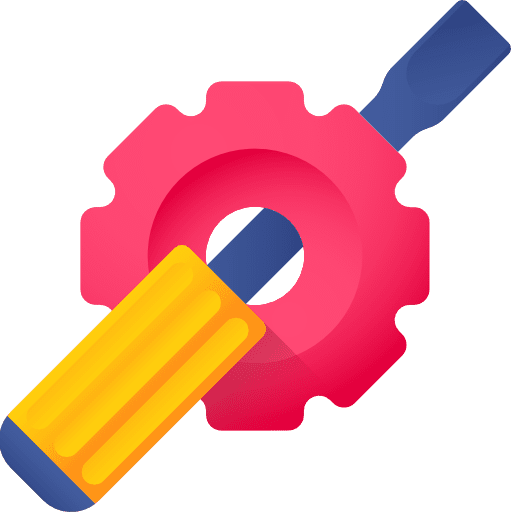 Settings configuration cogwheel tools and utensils icon