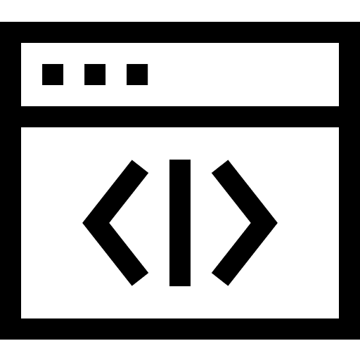 Code ui web business and finance icon