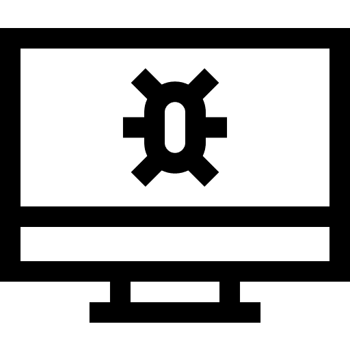 Virus browser security seo and web icon Virus browser security seo and web icon