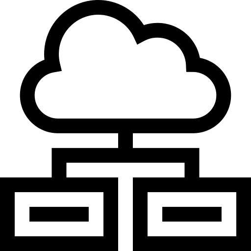 Cloud computing technology computers network icon Cloud computing technology computers network icon