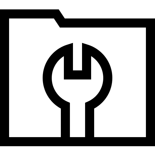 Folder instructions tool document icon Folder instructions tool document icon