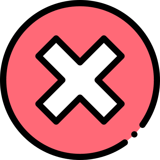 Cancel multiply mistake clear icon