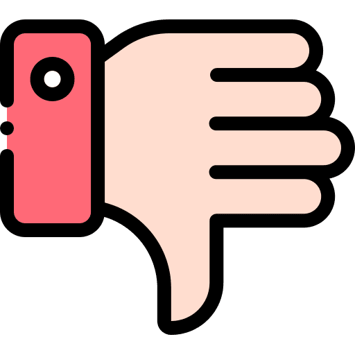 Dislike unlike hands and gestures thumb down icon