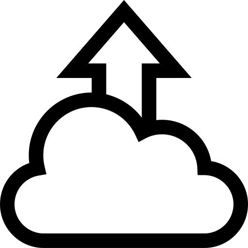 Upload interface cloud computing storage icon Upload interface cloud computing storage icon