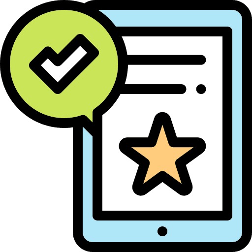 Check mark seo and web star validation icon Check mark seo and web star validation icon