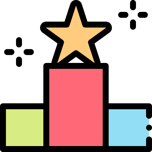 Podium shapes and symbols rate ranking icon Podium shapes and symbols rate ranking icon