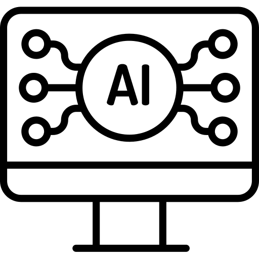 Ai screen avatar robot icon