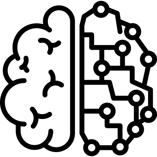 Brain futuristic intelligence artificial intelligence icon