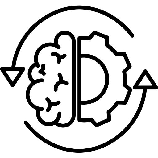 Brain process brain process brainstorming icon