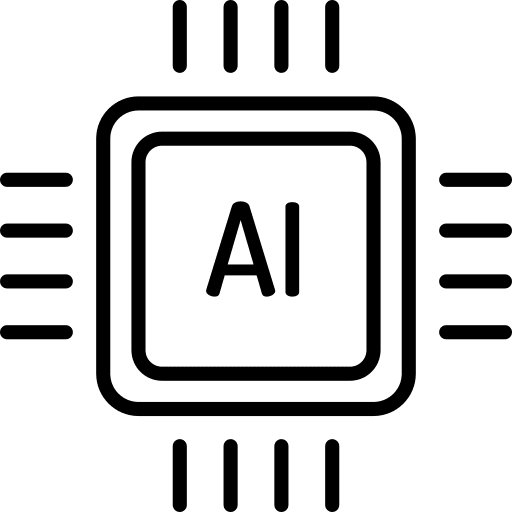 Chip artificial intelligence ai chip icon