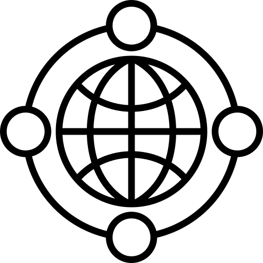 Global network global world data icon