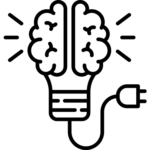 Brain idea brain electronic icon