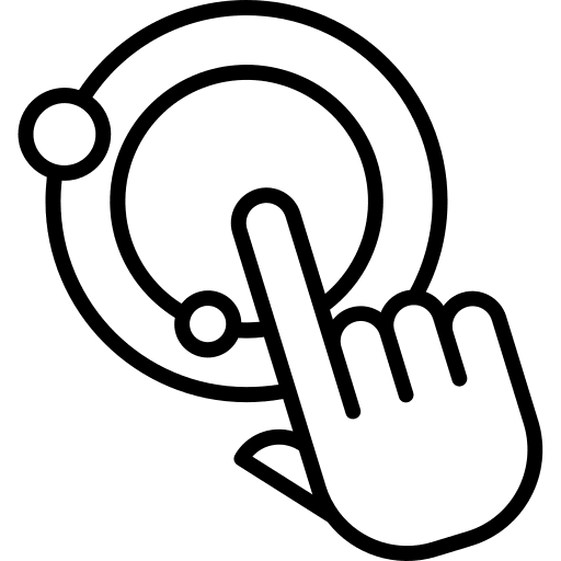 Interaction hands and gestures technology touch screen icon