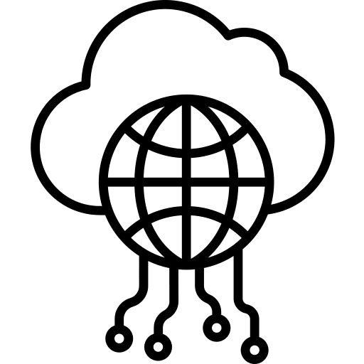 Network global interface communications icon