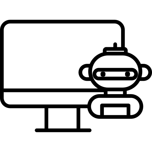 Robot electronics science fiction robot icon