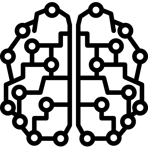 Brain science fiction robot brain icon