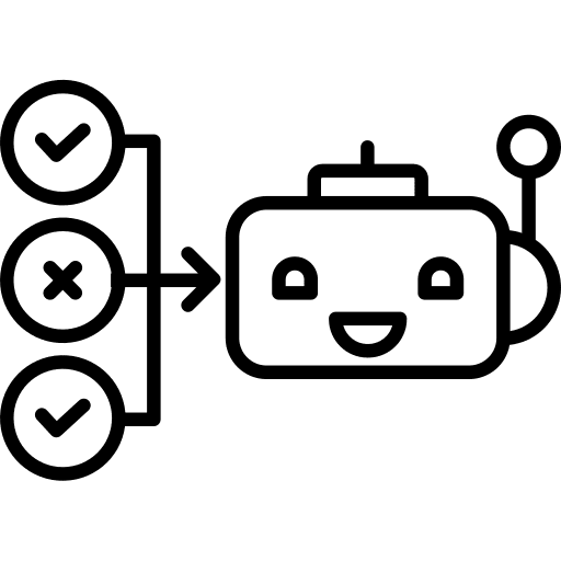 Chatbot robotic chat bubble chatbot icon