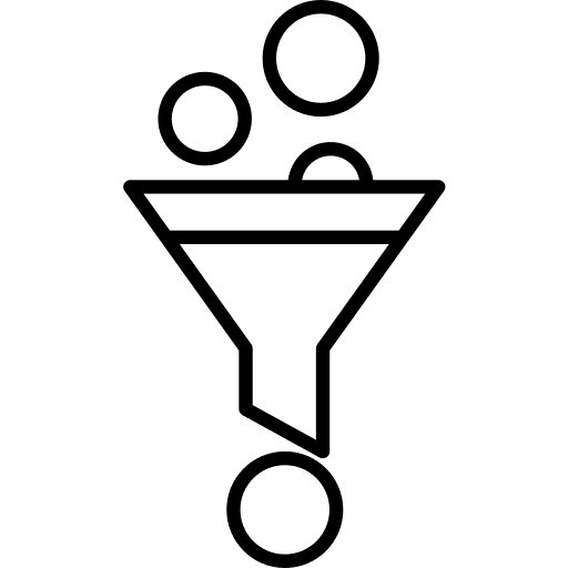 Data funnel ui processing icon