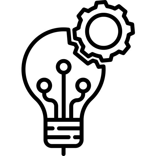 Innovation technology power electronics icon