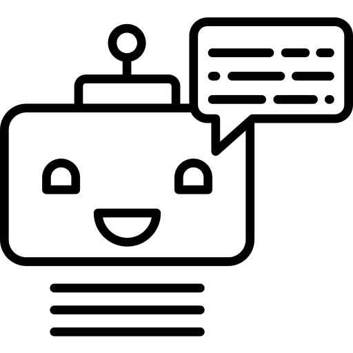 Robot ai artificial intelligence chat bubble icon