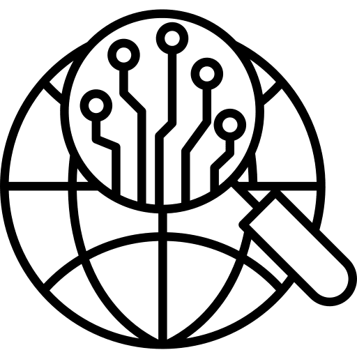 Web planet internet networking icon