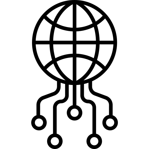 Web planet network global icon