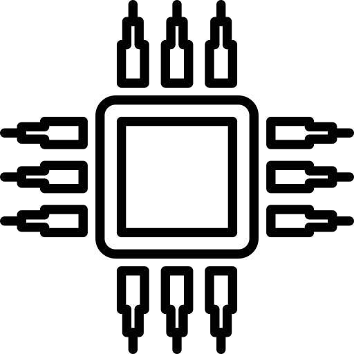 Nano nano technology chip icon